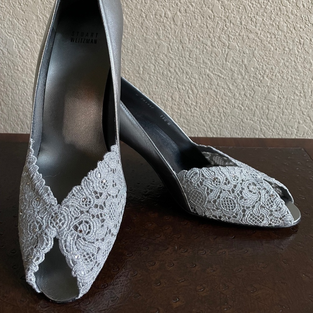 STUART WEITZMAN "Chantelle" SHOES Size 11.5 US / 42.5 EUR New Wedding Evening